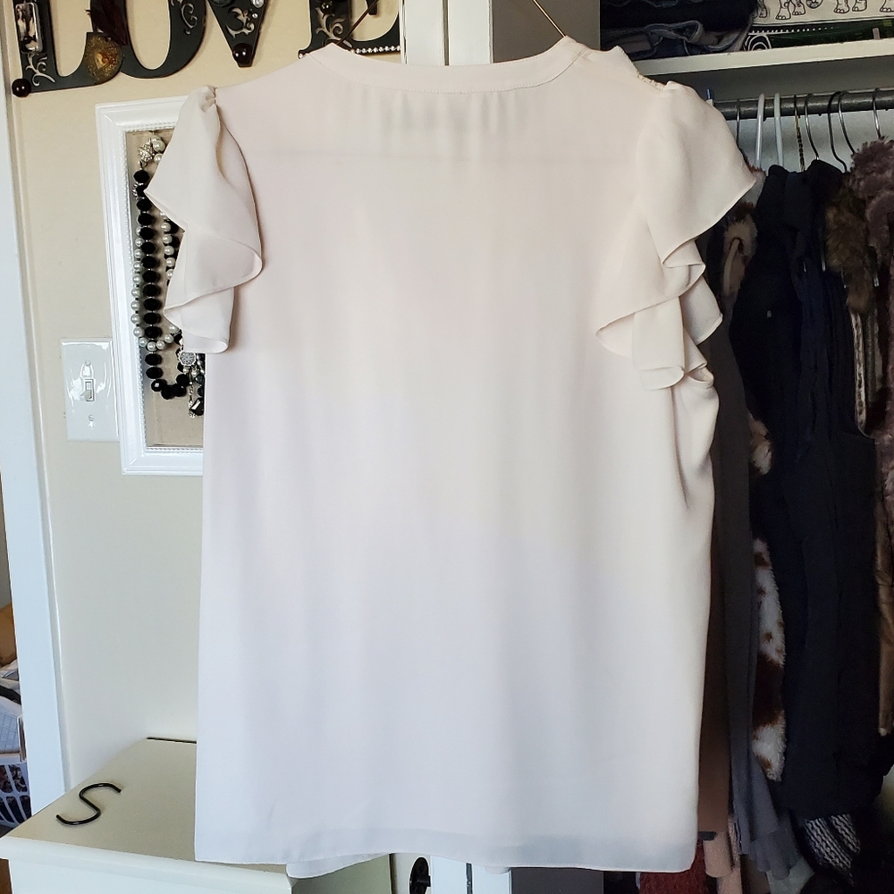 Cream Ruffle Blouse - image 5